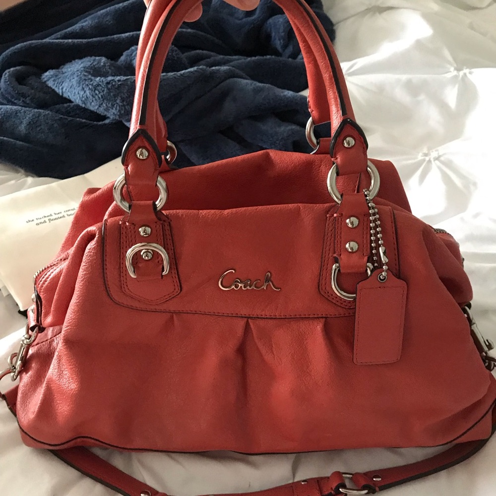 Coach Coral leather purse